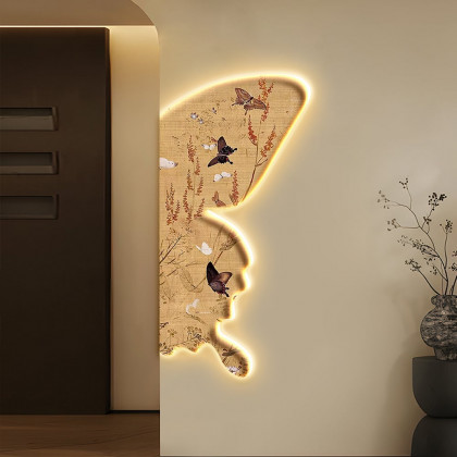 HMR - 39.4" Butterfly LED Wall Art Floral