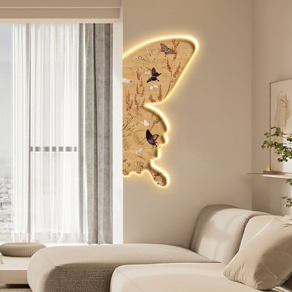 HMR - 39.4" Butterfly LED Wall Art Floral
