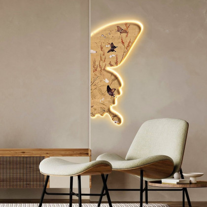 HMR - 39.4" Butterfly LED Wall Art Floral