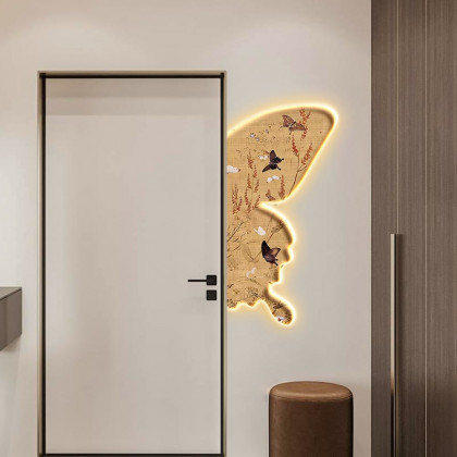 HMR - 39.4" Butterfly LED Wall Art Floral