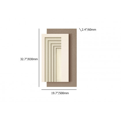 HMR - 31.5" LED Modern Rectangle Abstract Wall Art Decor Living Room Bedroom