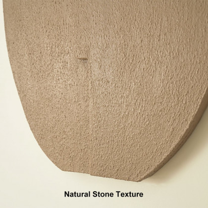 HMR - 3D Abstract Natural Sandstone Handmade Sculpture with Faux Plants Painting Wall Decor