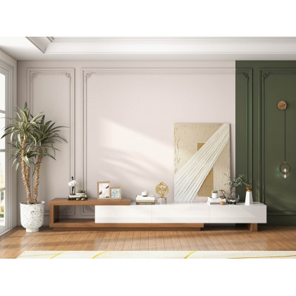 HMR - Japandi Wall Decor for Living Room Rectangle Abstract Art Canvas Painting in White