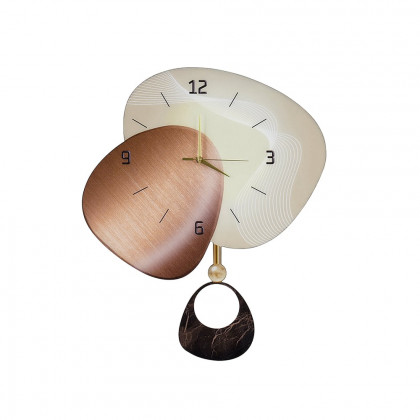 HMR - 23.6" Abstract Geometric Silent Wall Clock Modern Decor Art Living Room Bedroom