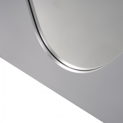 HMR - 63" x 23.6" Oversized Modern Abstract Silver Full Length Floor Mirror Decor Art Bedroom