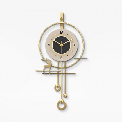 HMR - Oversized Modern Wall Decor Digital Wall Clock with LED Light Stripe