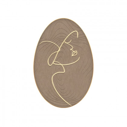 HMR - 31.5" Oval LED Abstract Wall Art Modern Woman Face Sculpture Decor Living Room Bedroom