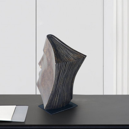 HMR - PostModern Abstract Resin Person Sculpture Home Decorative Figurine Desk Decor Black