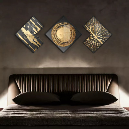 HMR - 3-Piece Modern Look Interior Decor Abstract Wall Art Set