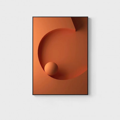 HMR - 28" 3-Pieces Modern Wall Decor Living Room Abstract Art Canvas Print with Metal Frame