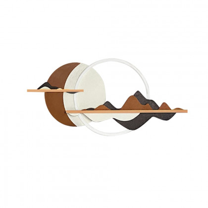 HMR - 3D Abstract Mountain Wall Decor Modern Geometric Round Painting Art Living Room Bedroom