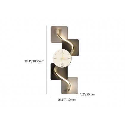 HMR - 39.4" Large Silent Wall Clock Light Modern Abstract Geometric Decor Art Living Room