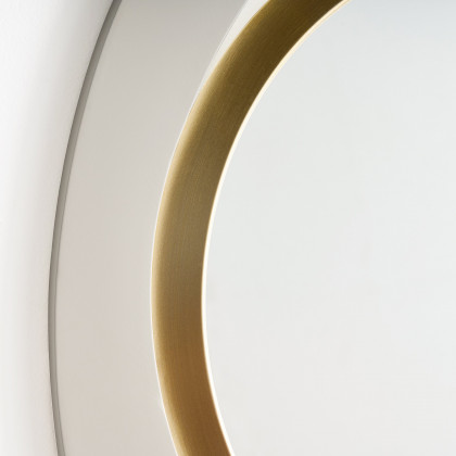 HMR - Modern 4-Piece 23.6" Large White & Gold Abstract Geometry Wall Mirror Decor Living Room