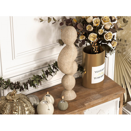 HMR - Modern Resin Abstract Sculpture Art Home Decorative Figurine Desk Decor in Off White
