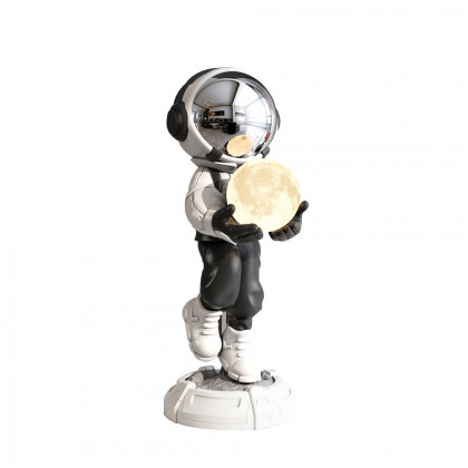 HMR - 28.8" Astronaut Floor Sculpture Figurine Ornament Art Decor with Ball Lamp USB Charging