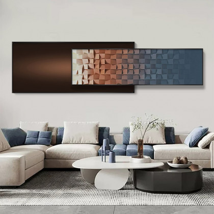 HMR - 59"× 15.7" Modern Adjustable Length Gradient Wall Decor