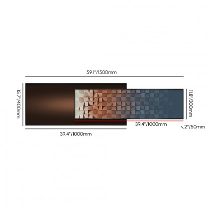 HMR - 59"× 15.7" Modern Adjustable Length Gradient Wall Decor