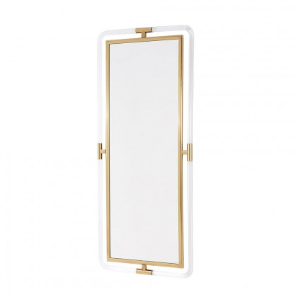 HMR - 47.2"Modern Gold Full Length Large Long Wall Mirror Decor Acrylic & Metal Frame