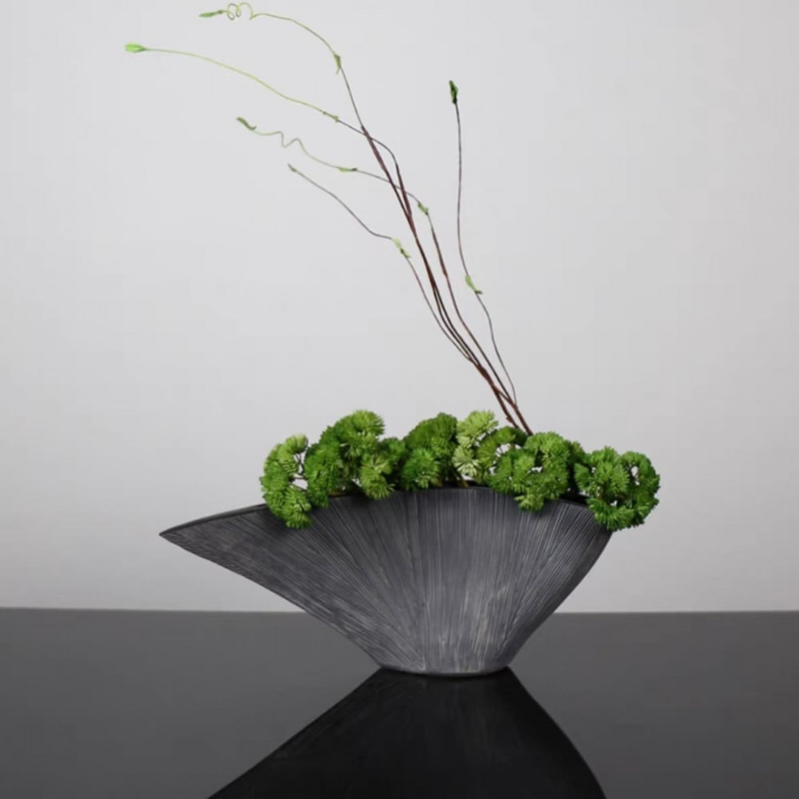 HMR - Artificial Plants for Home Decor with Resin Flowerpot