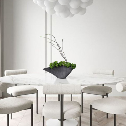 HMR - Artificial Plants for Home Decor with Resin Flowerpot