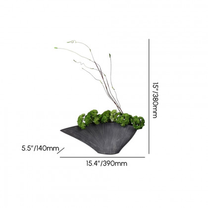 HMR - Artificial Plants for Home Decor with Resin Flowerpot