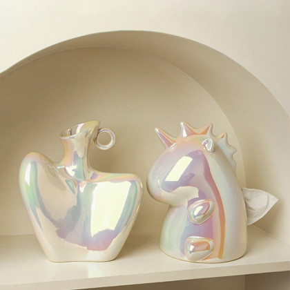 HMR - Modern Ceramic Body Shape Flower Vase Sculpture Home Desk Decor Art Living Room Bedroom