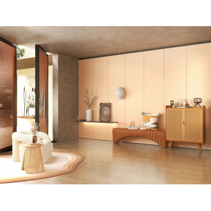 HMR - Japandi Wall Decor for Living Room Bedroom Home Geometry Art Painting in Brown