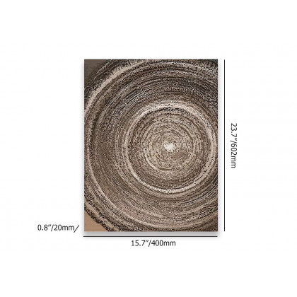 HMR - Japandi Wall Decor for Living Room Bedroom Home Geometry Art Painting in Brown