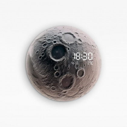 HMR - Modern and Unique LED Wall Clock Moon-inspired Home Decor