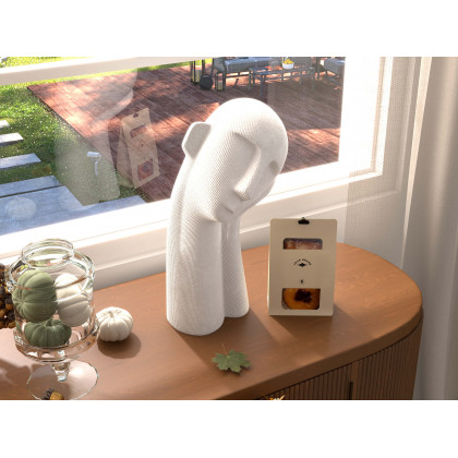 HMR - Modern Abstract White Resin Person Ornament Sculpture Home People Figurine Decor Art