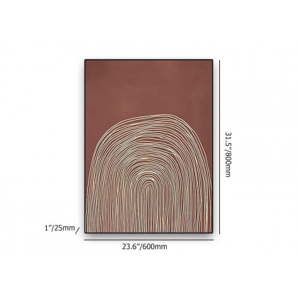 HMR - Modern Wall Decor for Living Room Bedroom Abstract Geometric Print Art in Red & Gold
