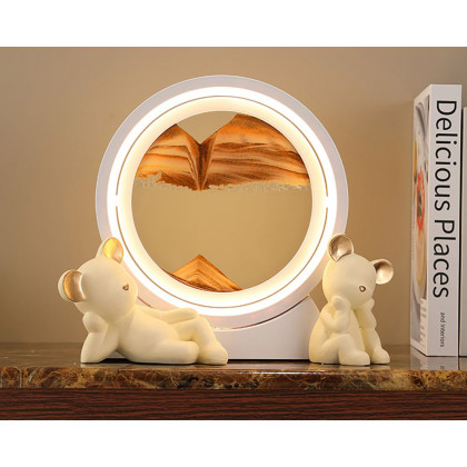 HMR - LED Sand Art Lamp Abstract Sand Timer Rotating Sandscape Decor Ornament Living Room