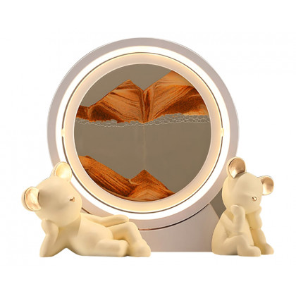 HMR - LED Sand Art Lamp Abstract Sand Timer Rotating Sandscape Decor Ornament Living Room