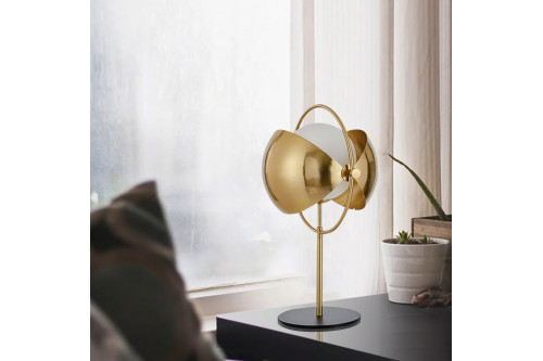 Homary™ 1-Light Globe Table Lamp with Rotatable Shade - Gold, Glass