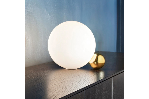 Homary™ 1-Light Globe Table Lamp with Gold Globe Base - White