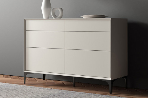 Homary™ Dresser 6-Drawer Cabinet - 47.2"W, Off White