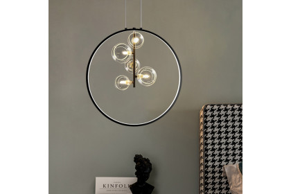 Homary™ Bubi Pendant Glass Globe LED Light for Dining Room - 5-Light