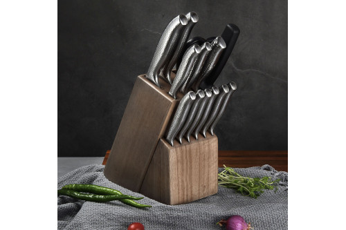 HMR™ Stainless Steel Knife Set with Block - 14pcs