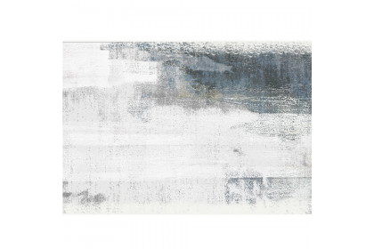 Homary™ Abstract Rectangle Ink Painting Gray and Ink Blue Area Rug - 5" x 8"