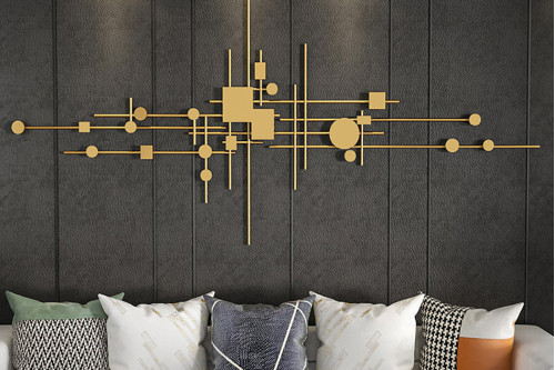 Homary™ 3D Geometric Patterns Wall Decor with Overlapping Effects - Metal