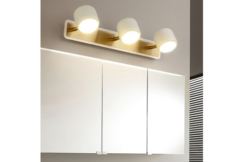 Homary™ LED Adjustable Gold Bath Vanity Light 3-Light Indoor - White