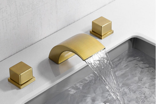 Homary™ 2-Handle Bathroom Sink Faucet - Brushed Gold