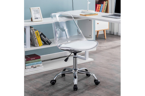 Homary™ Swivel Office Chair Desk Adjustable Height - White