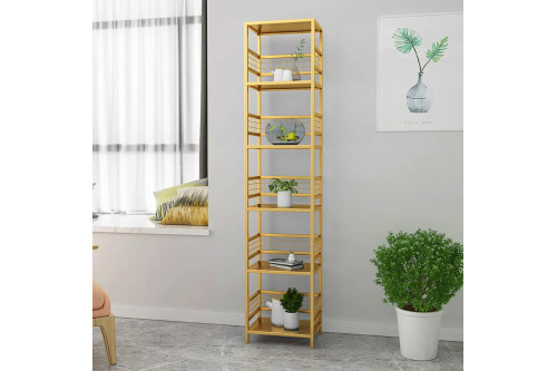 Homary™ 5-Tier Metal Freestanding Narrow Bookcase - Gold