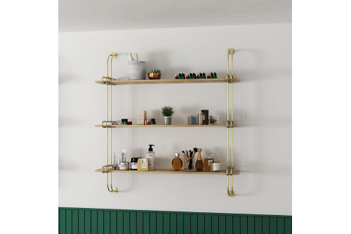 Homary™ 3-Tier Wall-Mounted Wooden Shelves - 39.4"W