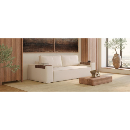 Innovation Living Newilla Sofa Bed with Wide Arms - 539 Bouclé Beige