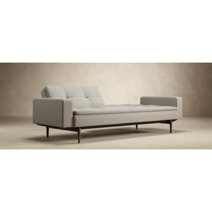 Innovation Living Dublexo Stainless Steel Sofa Bed with Arms - 538 Melange Light Gray