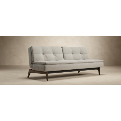 Innovation Living Dublexo Eik Sofa Bed Smoked Oak - 590 Micro Check Gray