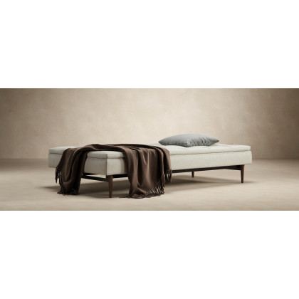 Innovation Living Dublexo Styletto Sofa Bed Dark Wood - 575 Vivus Dusty Olive