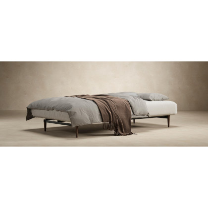 Innovation Living Dublexo Styletto Sofa Bed Dark Wood - 575 Vivus Dusty Olive